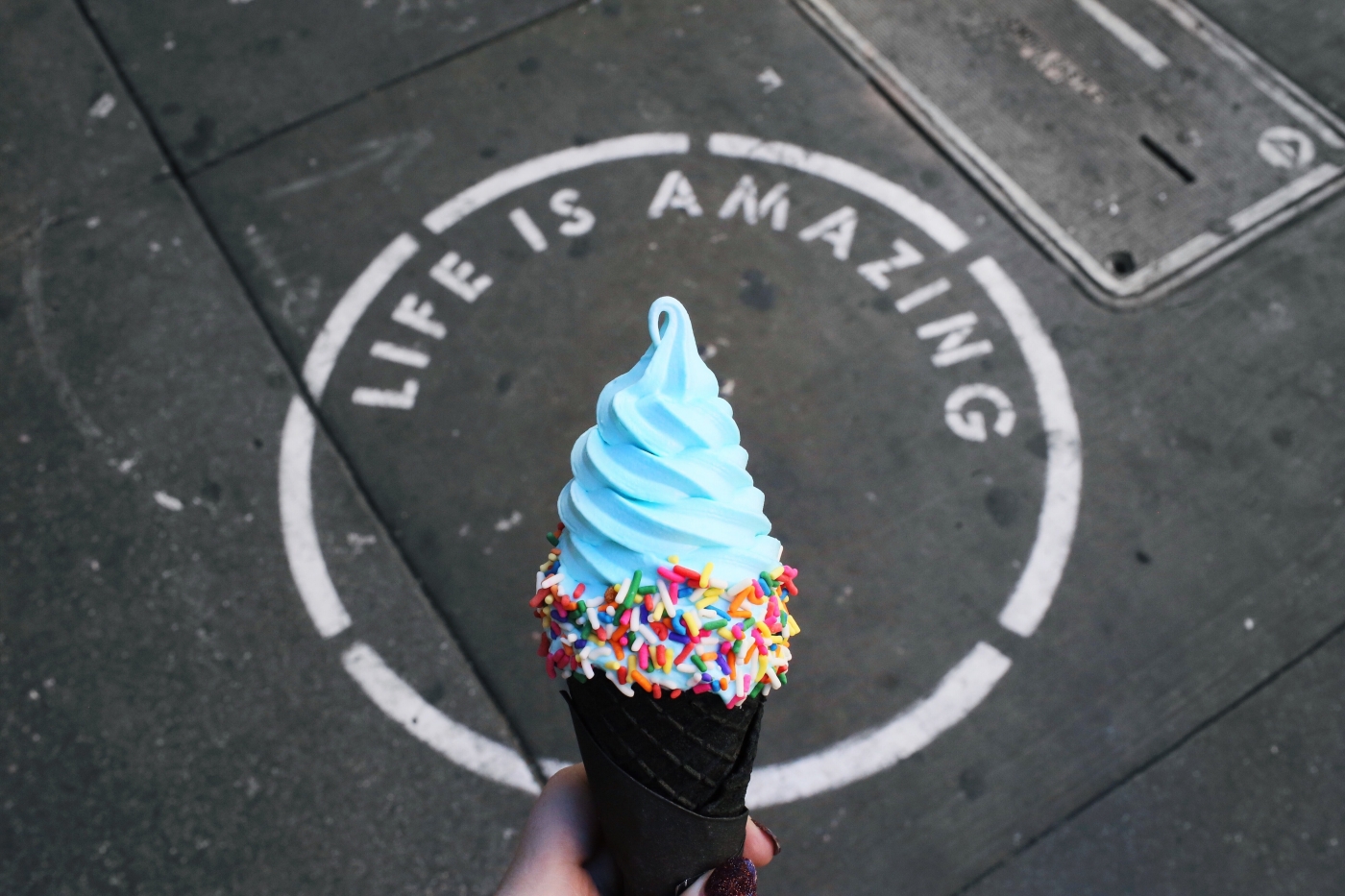 The curious case of the blue coloured ice cream